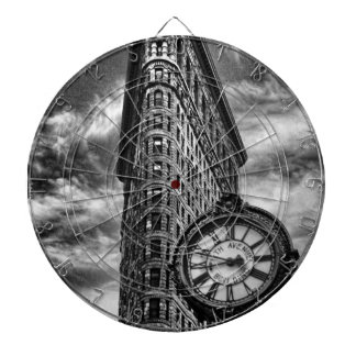 Diana Edificio Flatiron y reloj en blanco y negro