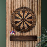 Diana Efecto de madera Dartboard Reflexión Regalo Keepsa<br><div class="desc">Este tablero de madera rústica es un regalo divertido y atento para las parejas recién casadas. Se adapta a la perfección a los interiores contemporáneos y tradicionales. Producto adicional opcional (Poster de dardos nocturnos): https://www.zazzle.com/z/a0iwdqof?rf=238909867497697083</div>