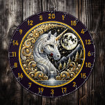 Diana El unicornio blanco brilla en elegancia lunar<br><div class="desc">Transforme su sala de juegos con este encantador tablero de apuntes con un brillante unicornio blanco bajo una radiante luna dorada. Sus detalles intrincados y sus tonos blancos y dorados luminosos lo convierten en una pieza de arte funcional que simboliza la elegancia y la creatividad. La silueta del unicornio contra...</div>