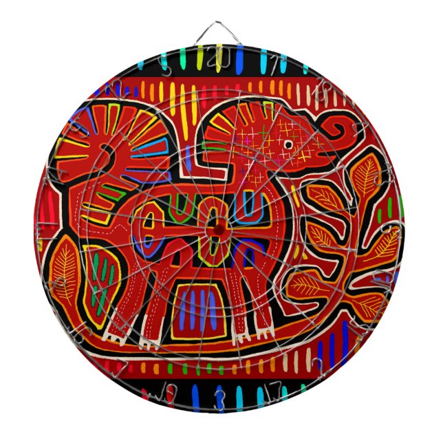 Diana Elefante bebé indio Kuna - Arte folclórico de Mola (Frente)