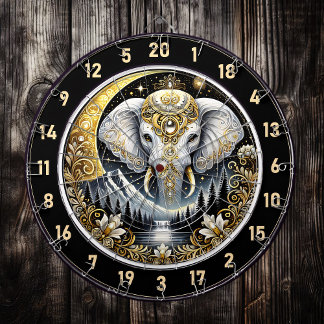 Diana Elefante blanco brilla bajo la luna dorada