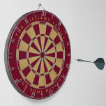 Diana Elegante Burgundy Faux Gold Custom Name Geometric<br><div class="desc">Un diseño de tablero clásico con triángulos de Relieve metalizado burdeos y oro falso. Arriba y abajo están el nombre y un mensaje como texto arquido,  en mayúsculas de oro.</div>