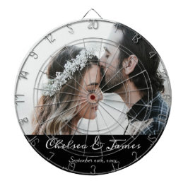 Diana Elegante caligrafía Boda foto negro y blanco