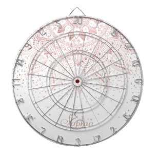 Diana Elegante diseño de confeti dorado mandala rosa