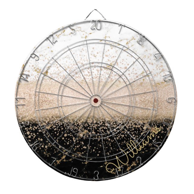 Diana Elegante diseño de mármol de confeti dorado subió (Frente)