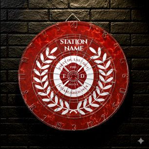 Diana Elegante Fire House Station Red Marble White Laure