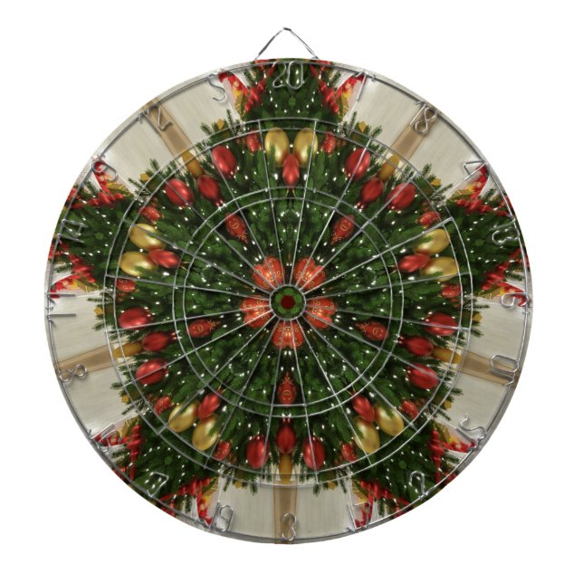 Diana Elegantes Navidades Wreath Red Green Kaleidoscópic (Frente)
