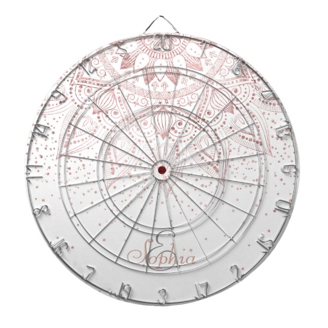 Diana Elegantes puntos de oro Rosa Mandala (Frente)