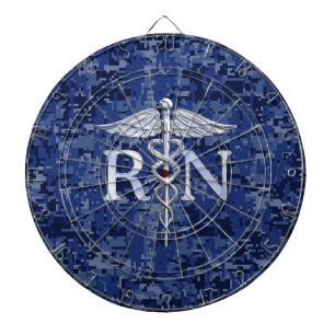 Diana Enfermera inscrita RN Silver Caduceus en Navy Camo