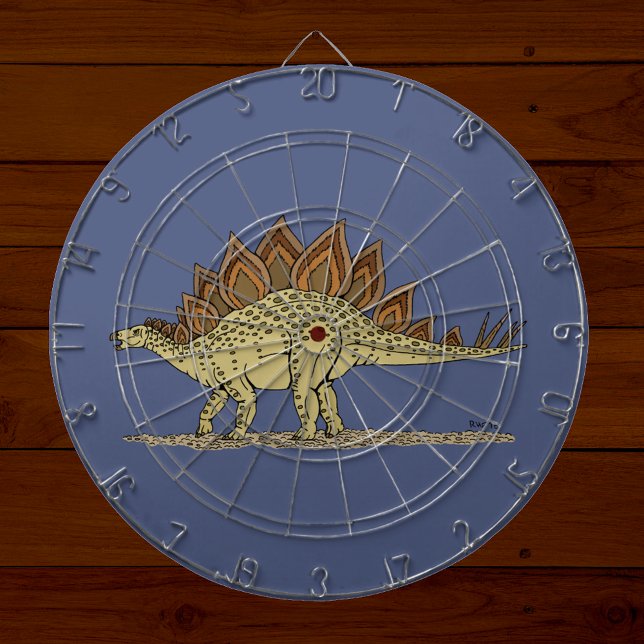 Diana Estegosaurio de Dinosaurio Jurásico (Jurassic Dinosaur Stegosaurus Dartboard on Planks)
