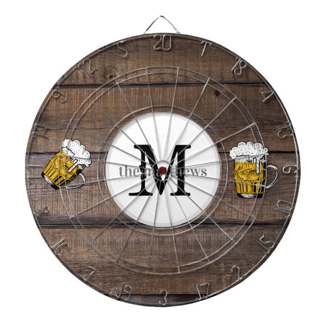 Diana Familia Rustic Wood Nombre Cerveza Monogramada (Frente)