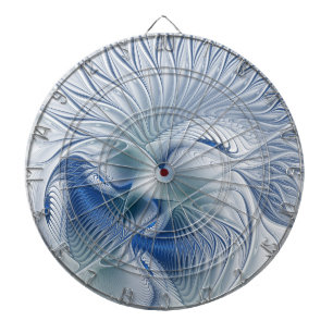 Diana Fantasía dinámica abstracta tonos azules arte frac