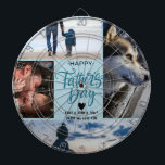 Diana Felices nombres personalizados de Collage de fotos<br><div class="desc">Feliz Día del Padre, Collage de fotos Dart Board, Custom Names Gift for Dad, Celebra el Día del Padre de una manera divertida y personal con este tablero de dardos de collage de fotos personalizados, personalizado con tus fotos y nombres favoritos. Ya sea para su cueva, oficina o sala de...</div>