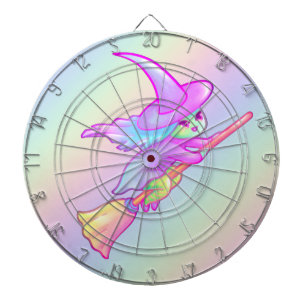 Diana Feliz Bruja Volando Sobre El Dibujo De Palos De Al