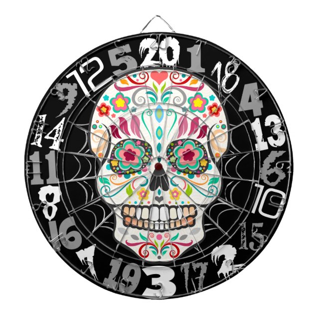 Diana Feliz Muertos - Dartboard feliz del cráneo del (Frente)