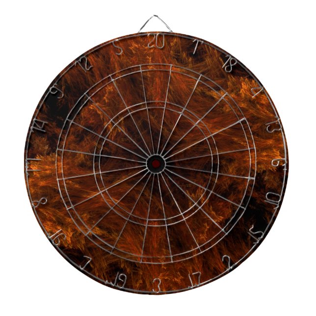 Diana fiery Abstact Feather Fractal Dart Board (Frente)
