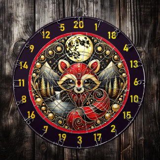 Diana Fiery Raccoon Rojo Bajo El Cielo Starry