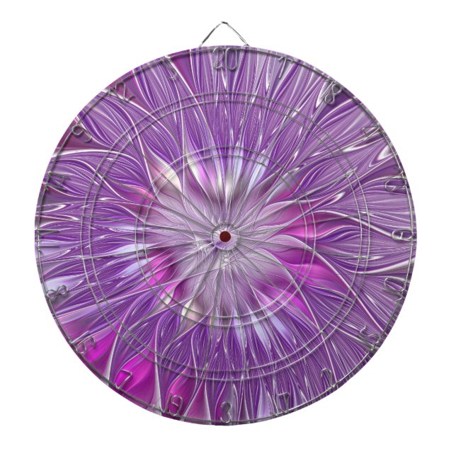 Diana Flor Púrpura Rosa Pasión Resumen Arte Fractal (Frente)