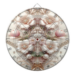 Diana Floral and Pearl Embellishments Dartboard