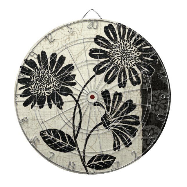 Diana Floral contemporáneo en blanco y negro (Frente)