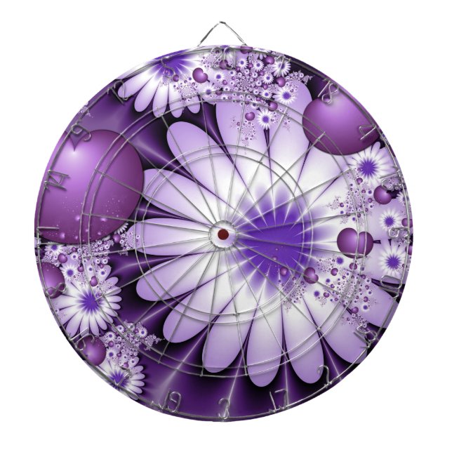 Diana Flores abstractas y fractales cardíacos en el amor (Frente)