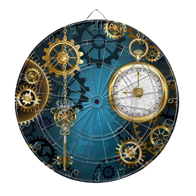 Diana Fondo turquesa de vapor con engranajes (Frente)