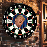 Diana Foto de Donald Trump<br><div class="desc">Foto de la Junta Donald Trump Dart. Con las palabras Malo, bueno en el texto negro. Puede cambiar el texto si lo desea.</div>
