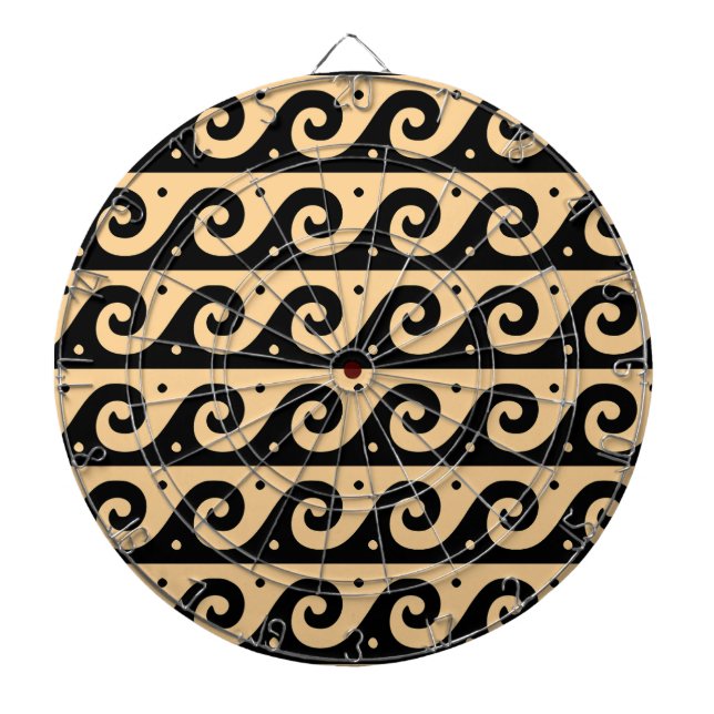 Diana Fret griego, patrón de onda mediterránea, marrón (Frente)