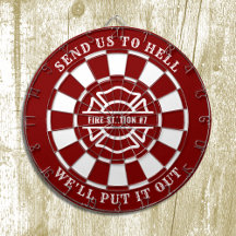 Fuego de la estación de bomberos Fireman Dartboard