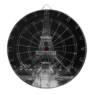 Diana Fuente de París vintage Torre Eiffel noche