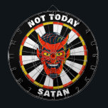 Diana Funny No Hoy Satan Dartboard<br><div class="desc">Personalice este tablero de anuncios diabólico con un saludo personalizado. Diseñado para ti por Blackberry Boulevard.</div>