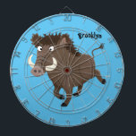 Diana Funny wild boar razorback cartoon illustration<br><div class="desc">This funny brown wild boar is ready to charge. Drawn in cartoon illustration style.</div>