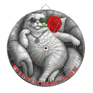 Diana Gato Gordito Genial con Arte de Boceto Vintage de