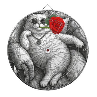 Diana Gato Gordito Genial con Arte de Boceto Vintage de