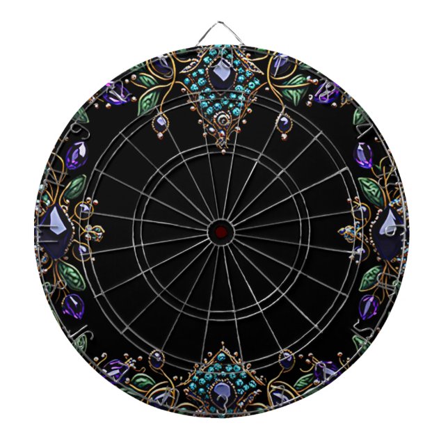 Diana Gemstone Floral Dartboard (Frente)