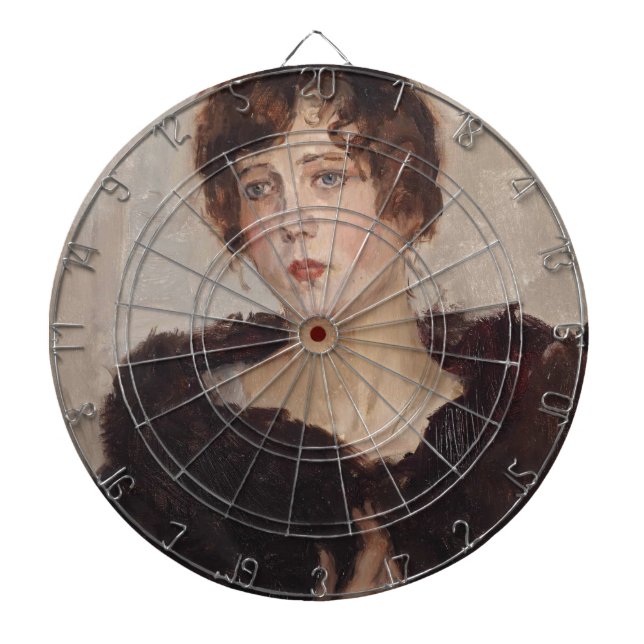 Diana Gertie en un catre de pieles (por Isaac Israels) (Frente)