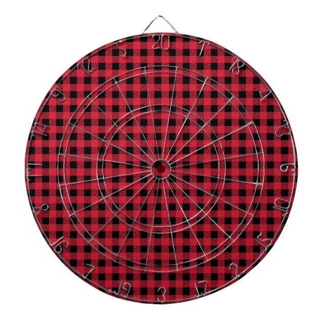 Diana Gingham Rojo y Negro (Frente)