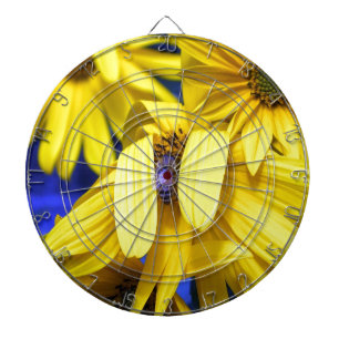 Diana Girasol amarillo, tablón de abejas azul