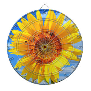 Diana Girasol amarillo y abejas en el cielo azul - Día 