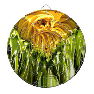 Diana Girasol funky abstracto retro, geometría asustada