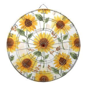 Diana Girasoles Amarillos Acuarela Floral Caprichoso
