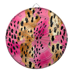 Diana Girly Glam Gold Pink Black Leopard