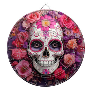 Diana Girly Sugar Skull Dartboard