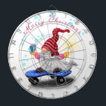 Diana Gnome feliz del patinador con regalos y Sparkler -<br><div class="desc">Feliz Gnome del Skater con regalos y Sparkler - Gracioso - Feliz dibujo del Personalizado de Navidad - Elija / Añadir su texto único / fuente / color - Hacer su regalo especial - Redimensionar y mover o eliminar y agregar elementos / imagen con herramienta de personalización ! - Dibujo...</div>