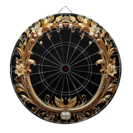Diana Golden Floral Ornate Dartboard