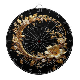 Diana Golden Floral Ornate Dartboard