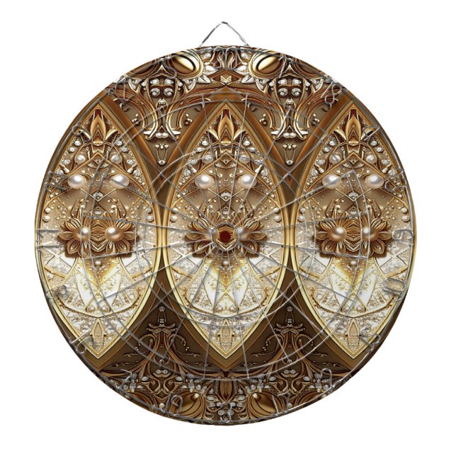 Diana Golden Ornate Dartboard (Frente)