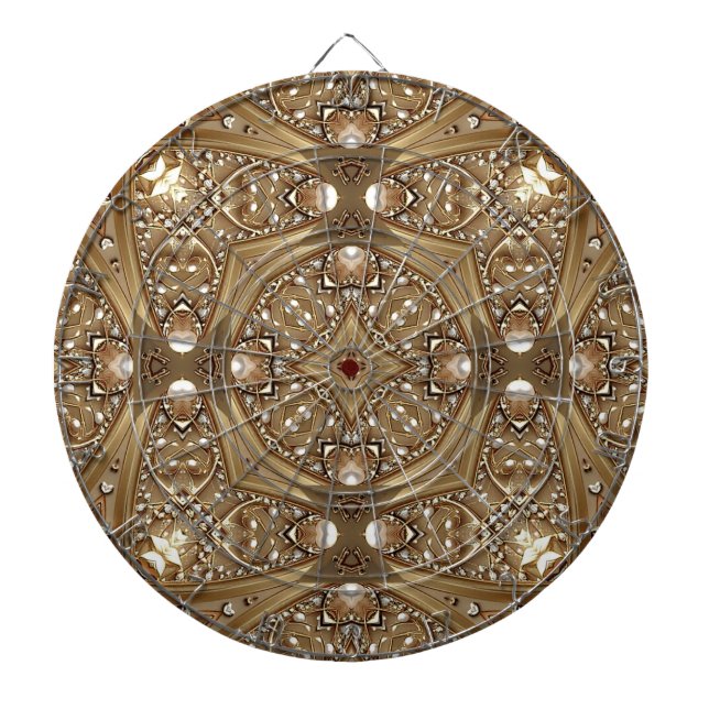 Diana Golden Ornate Dartboard (Frente)