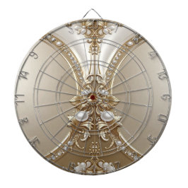 Diana Golden Ornate Frame with Pearls Dartboard
