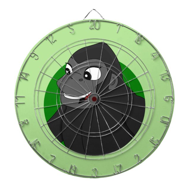 Diana Gorilla Cartoon Dartboard With Darts (Frente)